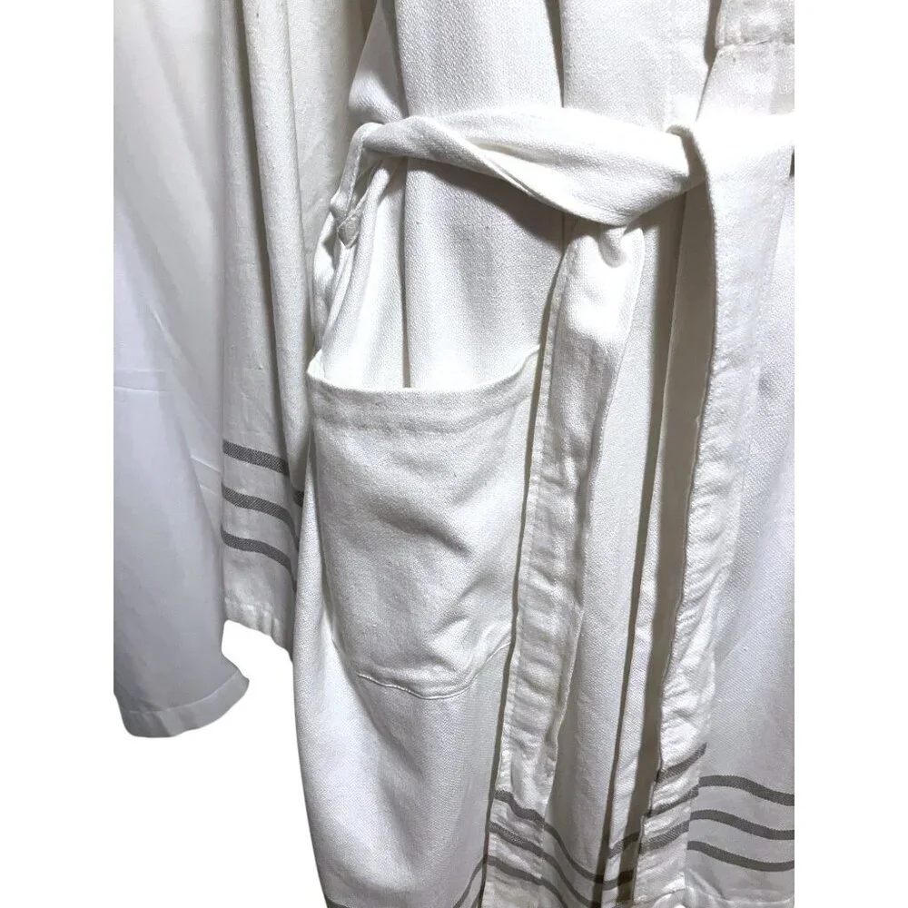 Turkish Cotton Robe L XL 100% Cotton Hammam Resort Cruise Spa Beach Gym
